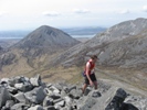 Michael Reid approaches top of Beinn Shiantaidh